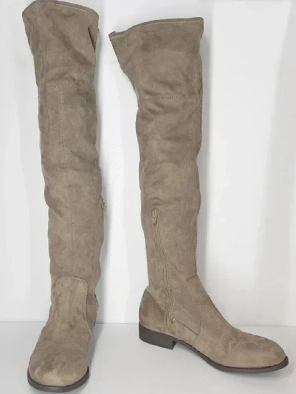 Chinese Laundry Taupe Over-the-Knee Suede Boots Size 9